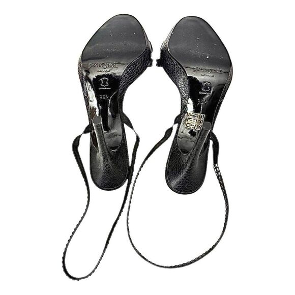 PEDRO GARCIA Studded Black Leather High Heel Sandals Stiletto Sz 6.5 US EU 36.5 - Picture 3 of 9